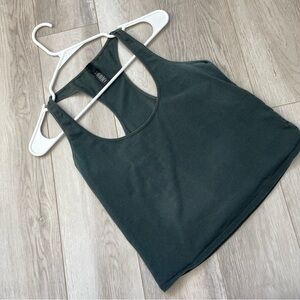 Skims Tank Top cotton scoop neck racerback womens Green (large) basic casual